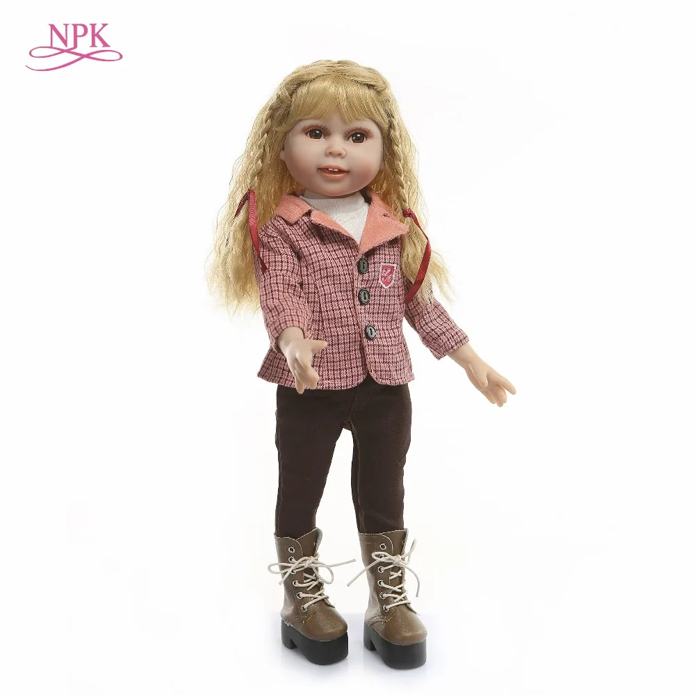 NPK 45 см Boneca bebes reborn girl силиконовые виниловые куклы Reborn для всего тела реалистичные
