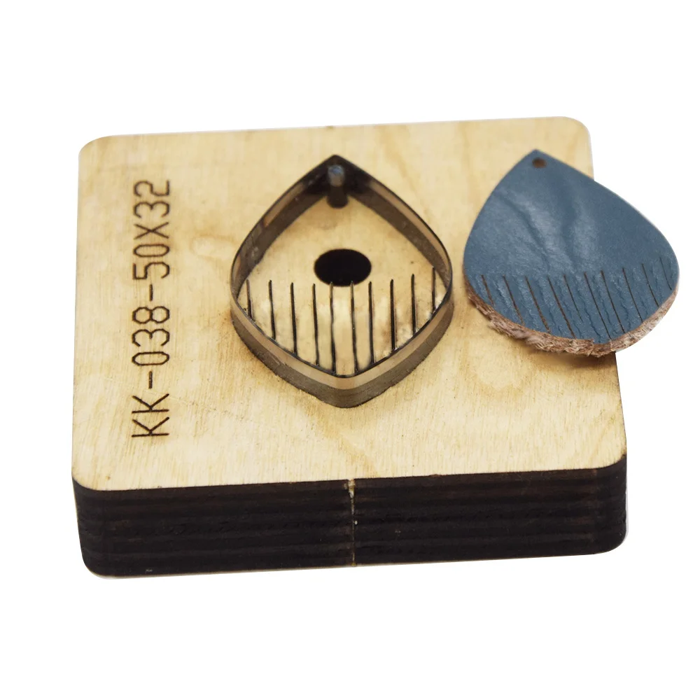 

BOERNISEN DIY cutter leather earrings cutting mold leather decorative template die cutting machine Clicker mold