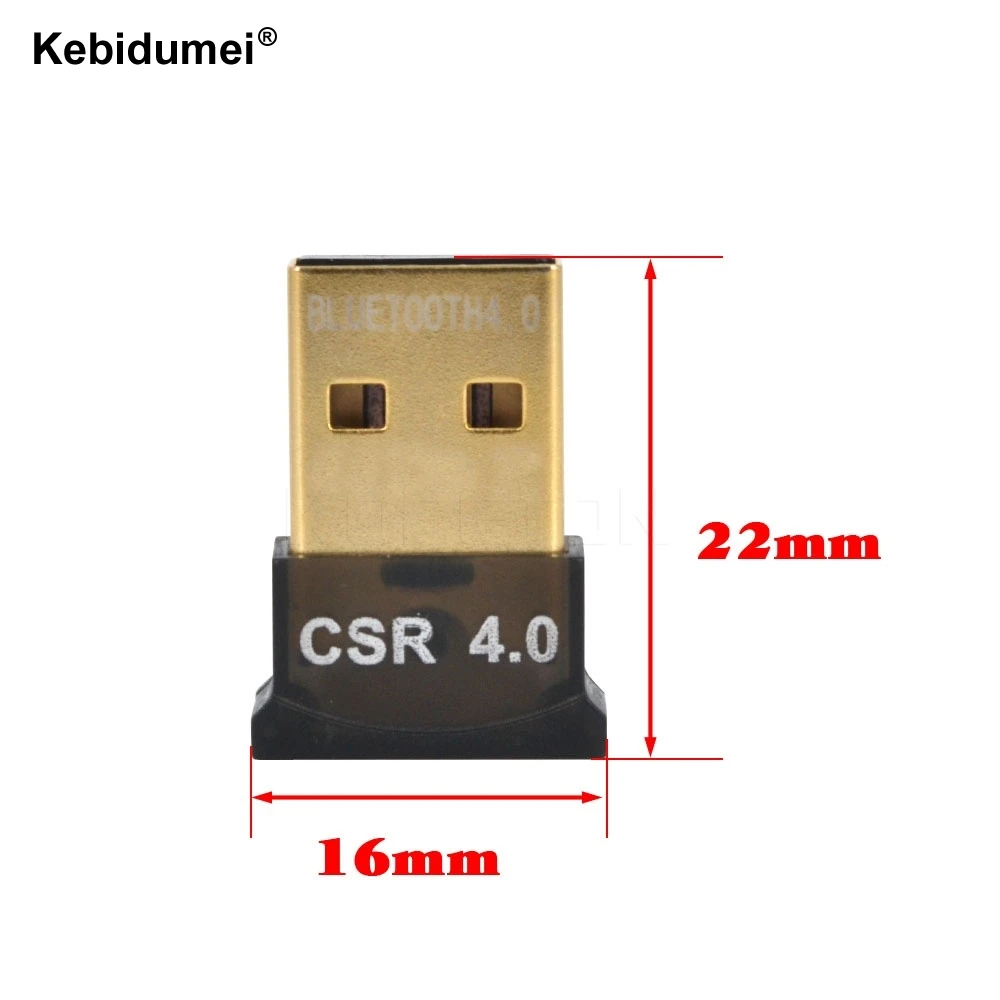 Kebidumei USB Bluetooth адаптер V4.0 Двойной режим беспроводной ключ Бесплатный драйвер USB2.0/3,0 20 м 3 Мбит/с для Windows 7 8 10 XP Vista