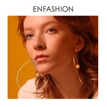 Enfashion жемчужное кольцо серьги круг обручи для женщин серьги большие круглые серьги Модные ювелирные изделия Oorringen Bijoux EB181050