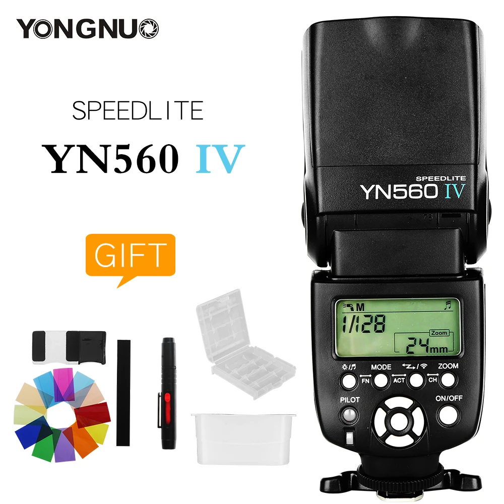 

YONGNUO YN560 IV Wireless Flash Speedlite Master + Slave Flash + Built-in Trigger System for Canon Nikon Pentax Olympus Fujifilm