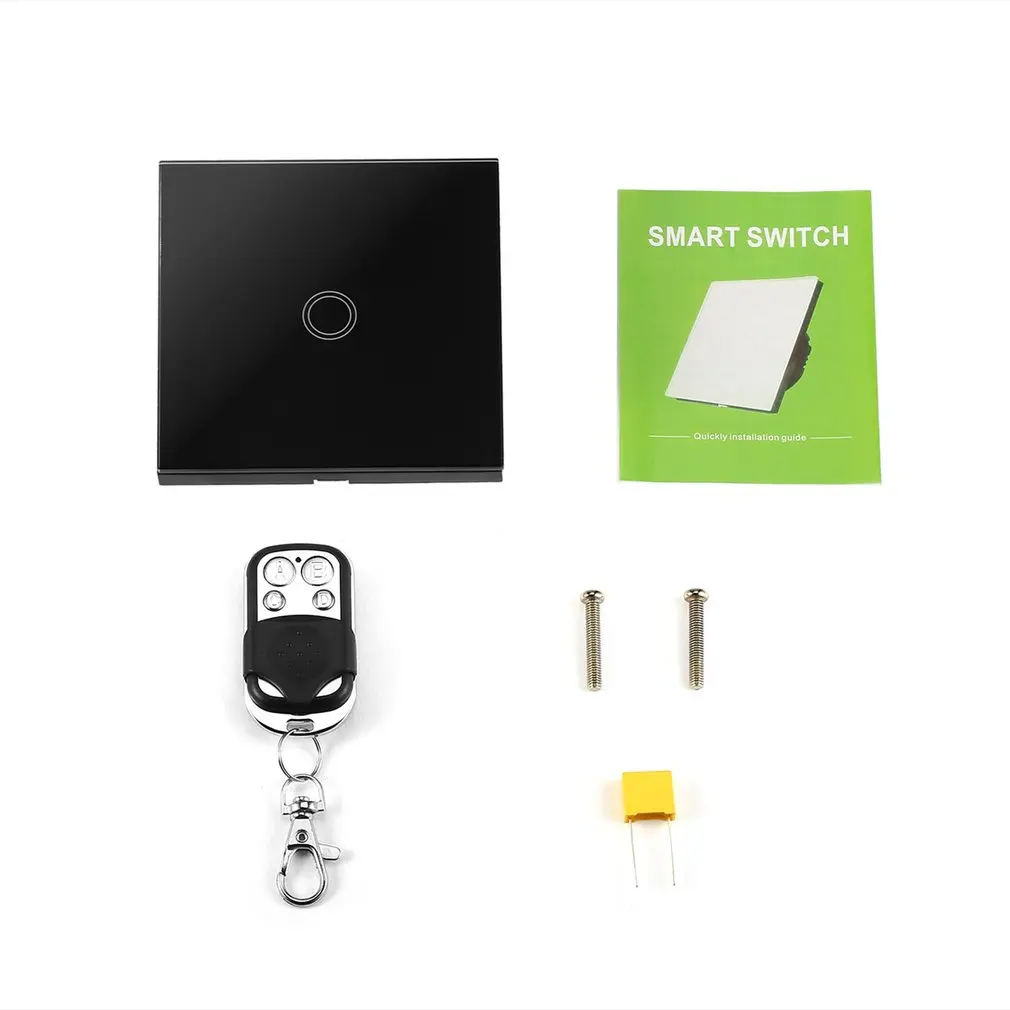 

Smart Home Touch Switch 1/2/3 Way Touch Light Wall Switch Glass Panel LED Backlight Wireless Remote Control Switch EU/US/UK