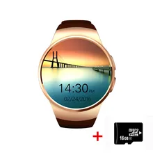 Kw18 2016 neueste smart watch für apple samsung android unterstützung pulsmesser gesundheit voll runde smartwatch tragbare geräte