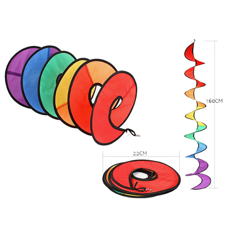 1 шт., цветная палатка для кемпинга, складная Радужная Спиральная Ветряная мельница, ветряная блесна, домашний газон, садовый декор, украшения, Классические игрушки