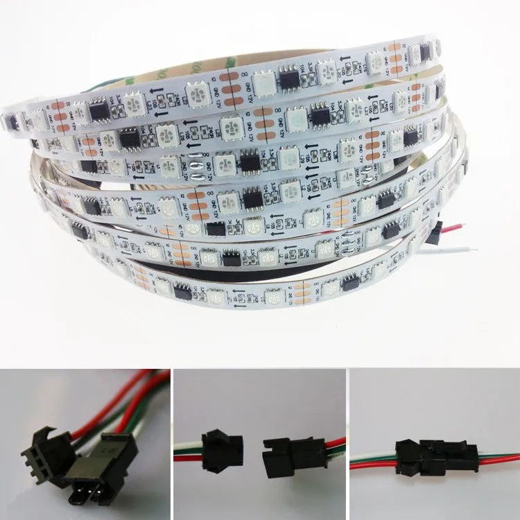 Светодиодная лента ws2811ic 5050 5 м 12 В постоянного тока полноцветная RGB SMD Адресуемая