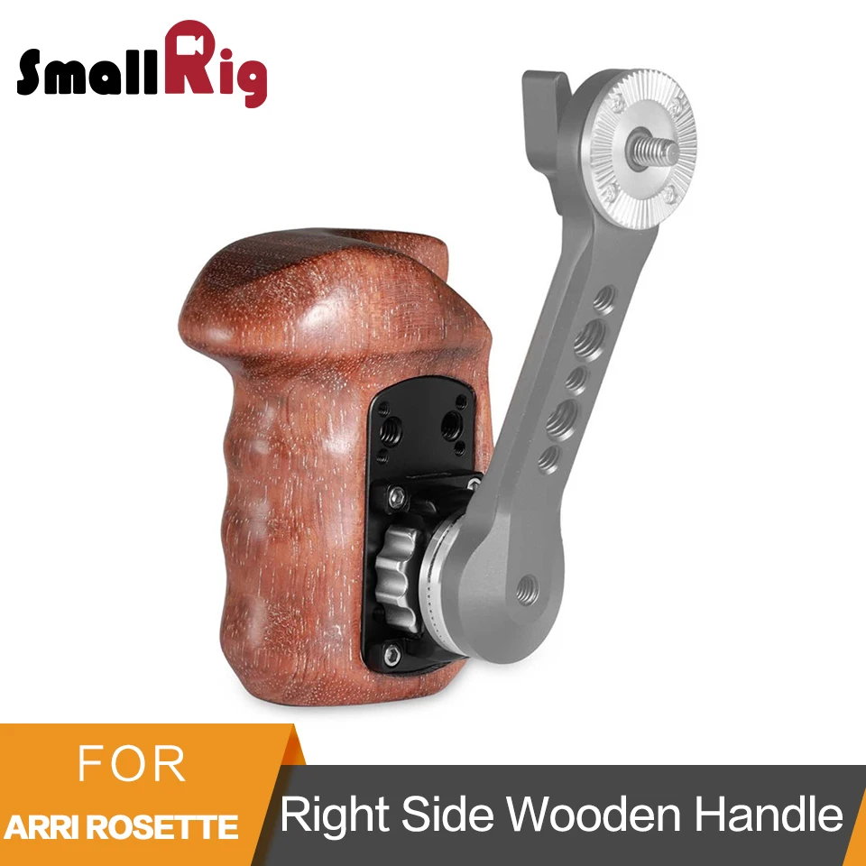 SmallRig For Sony a7II/a7RII/a7SII Camera Cage Right Side Wooden Handle with ARRI Rosette for Shoulder Mount Support Rig - 1941 SmallRig For Sony a7II/a7RII/a7SII Camera Cage Right Side Wooden Handle with ARRI Rosette for Shoulder Mount Support Rig - 1941