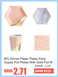 Золотой блокирующий чистый небесно-голубой цвет одноразовый набор посуды бумажные тарелки и стаканы соломинки вечерние рождественские Карнавальная посуда