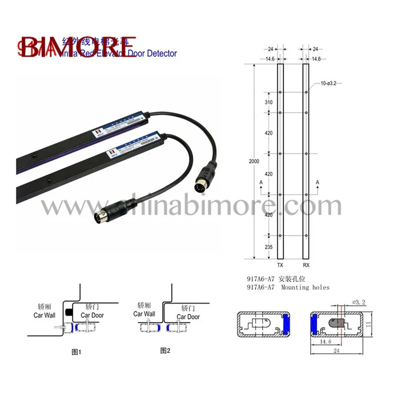 

5 Pieces WECO-917A61-AC220 BIMORE WECO Elevator Light Curtain