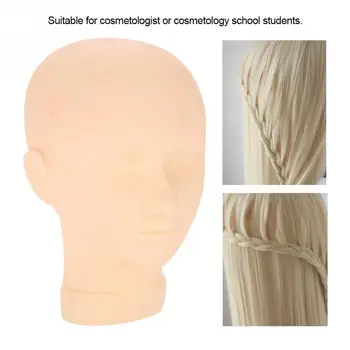 

Professional Makeup Practice Mannequin Silicone Cosmetology Training Makeup Practice Model Hats Hairs Glasses Display for Wigs