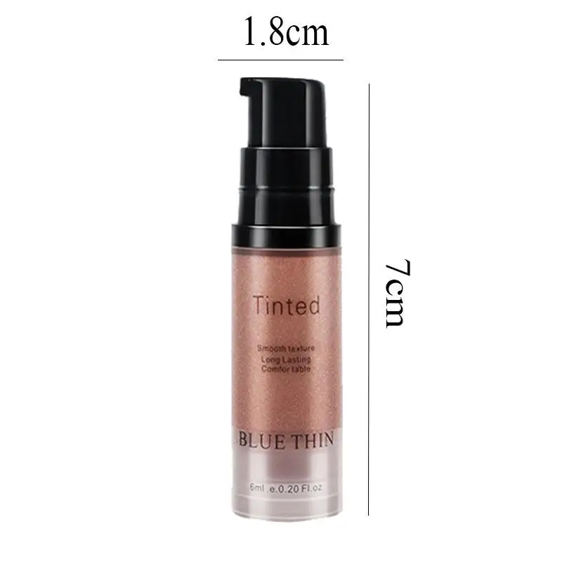 6ml Fashion Face Highlighter Contouring Liquid Illuminator Shimmer Make Up Liquid Shine Cosmetic for Woman/Girls