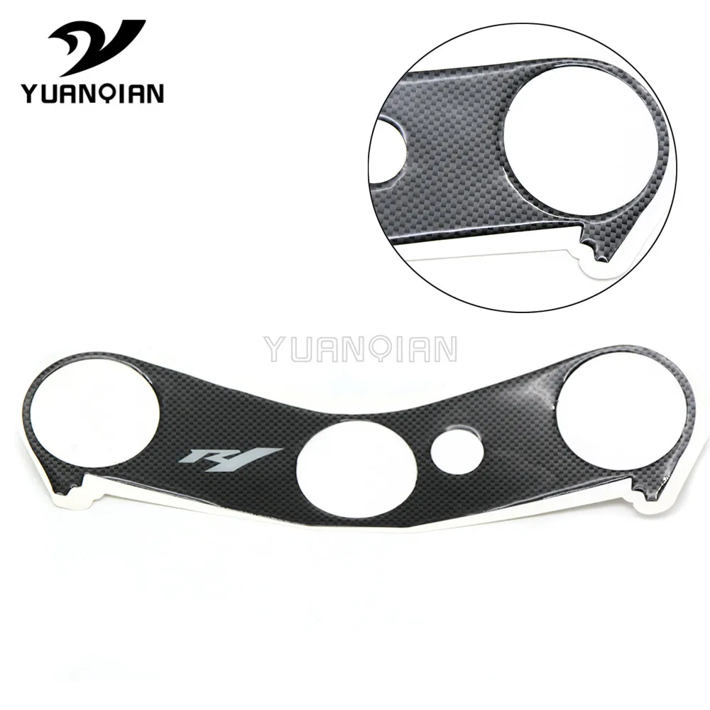

Motorcycle Carbon Fiber Oil Tank Protection Plate Steering stickers Cover Decal Sticker For Yamaha YZF-R1 2002 2003 YZFR1 YZF R1