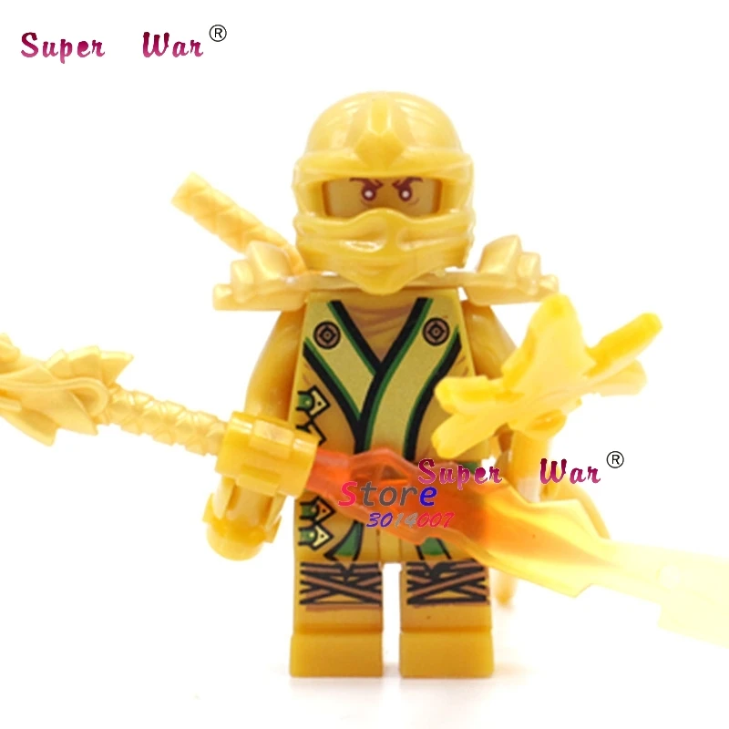 

1PCS model building blocks action superheroes yellow Llyod bricks Marvel DC Megamind diy toys for children gift