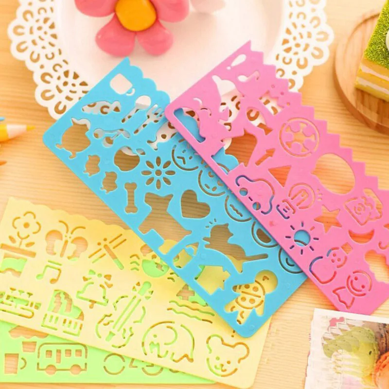 

4PCS/Set Children Fun Plastic Drawing Template Spirograph Espirografo Toy Stencil Ruler DIY Creative Draw Education Toys