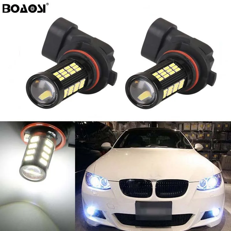 BOAOSI 2x 9006 HB4 LED Car Canbus Bulbs Reflector Mirror Design For Fog Lights BMW E63 E64 E46 330ci | Автомобили и мотоциклы