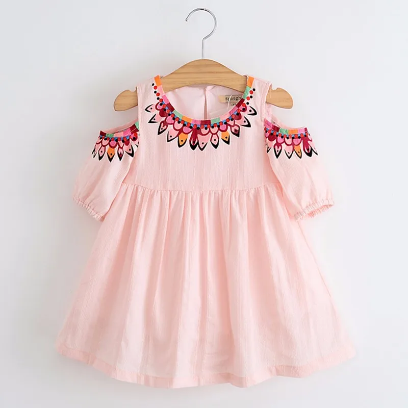 Bear Leader/Одежда для девочек; новые летние платья для девочек; милое плиссированное платье с цветочным рисунком; шифоновое богемное платье с шапочкой; платье принцессы