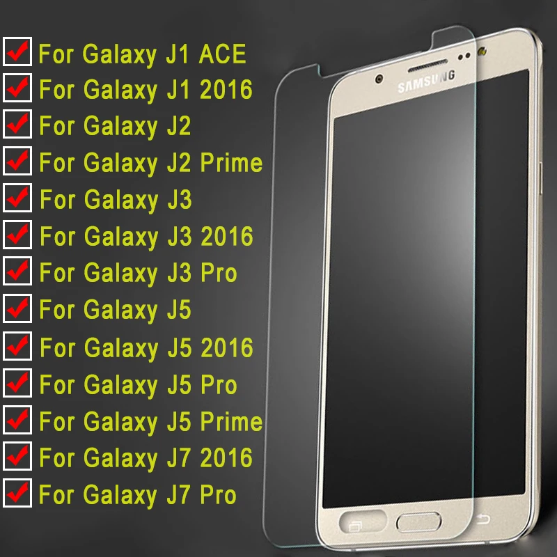 Защитное стекло для samsung j 3 galaxy j7 j5 j3 j2 j1 Prime Pro 2016 закаленное защиты экрана gaxaly 7 5 2 1