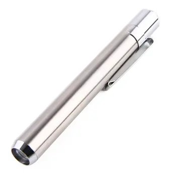 

Handy Pen Light Mini Flashlight LED Torch + Stainless Steel Clip Quality & Professional