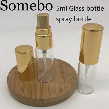 

Free Shipping 200pcs/lot 5Ml Clear Glass Spray bottle empty Perfume glass bottle with mist sprayer