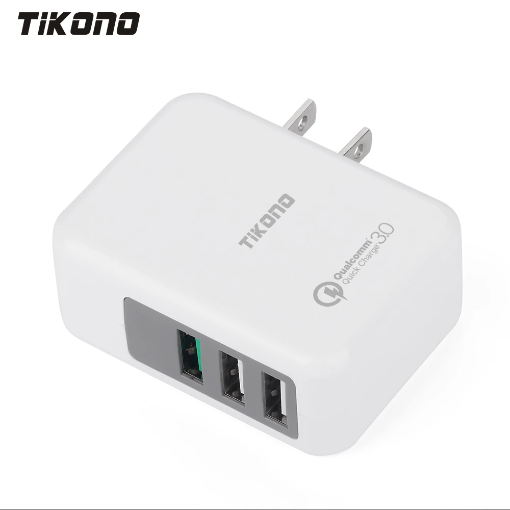 

Tikono Quick Charge 3.0 USB Travel Charger 3 Ports Fast Cellphone Charger For Samsung S7 Xiaomi Mi5 Mi6 EU/US Portable Chager