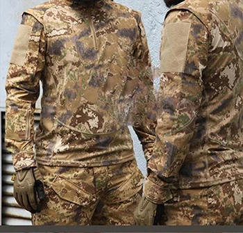 Onebow тактические мужские военные уличные тактические рубашки бионический камуфляж летняя Осенняя рубашка городская спецназ полицейская тренировочная стрельба - Цвет: Sand move