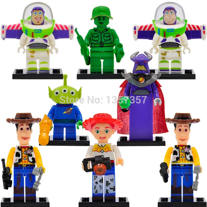 

Single Sale Toy Story Buzz Lightyear Legoingly Figure Toys Woody Aliens Jessie Building Blocks Set Models Toys for Kids