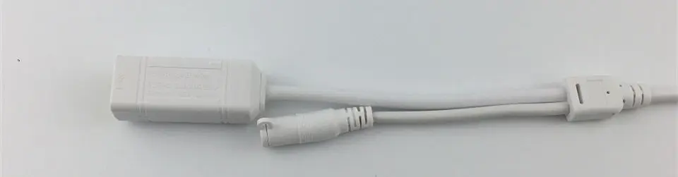 

48V Standard PoE LAN Cable for IP camera board module 15.4W DC12V Output DC 2.1mm * 5.5mm RJ45 plug copper Line 0.6m