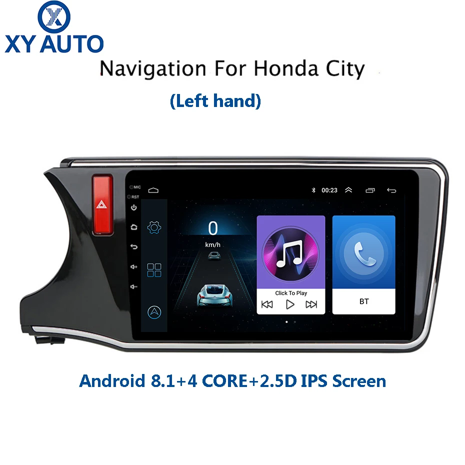 Best 10.1inch 2.5D IPS Tempered HD multi-touch screen Android 8.1 NAVI  for Honda city 2015-2018 with Bluetooth USB WIFI support SWC 0