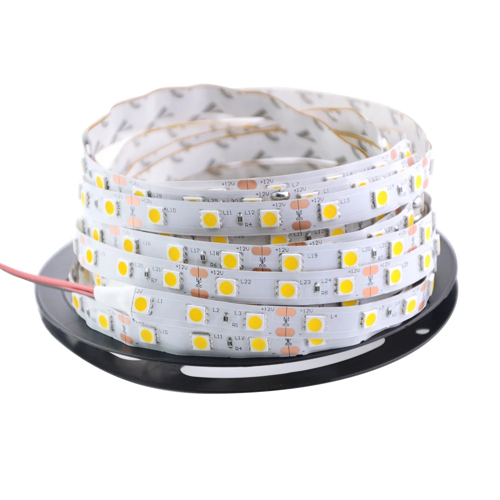 SMD5050 IP20 5 M 10 м 15 M 20 M светодиодные полосы RGB ленты света DC12V гибкие строка светодиодная лента потолок барный шкафчик освещения