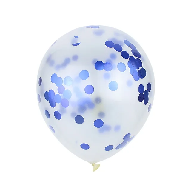 10 шт./компл. 5 дюймов конфетти торт шар небольших набора круглых прозрачных ленточек шар для День рождения свадебных украшений отделочных материалов - Цвет: blue dot