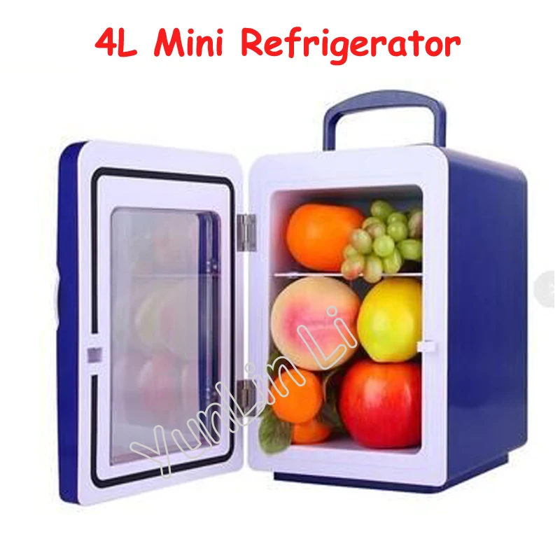 4L Mini Refrigerator Dual Use Cold And Hot Refrigerator Small Compact