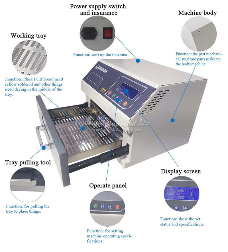 LY 962A цифровой дисплей Reflow сварочный аппарат 1600 Вт