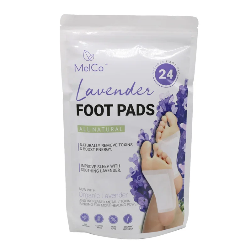 

24pcs=1 bag/lot Lavender Foot Pads Improve Sleep Adhesive Cleansing Foot