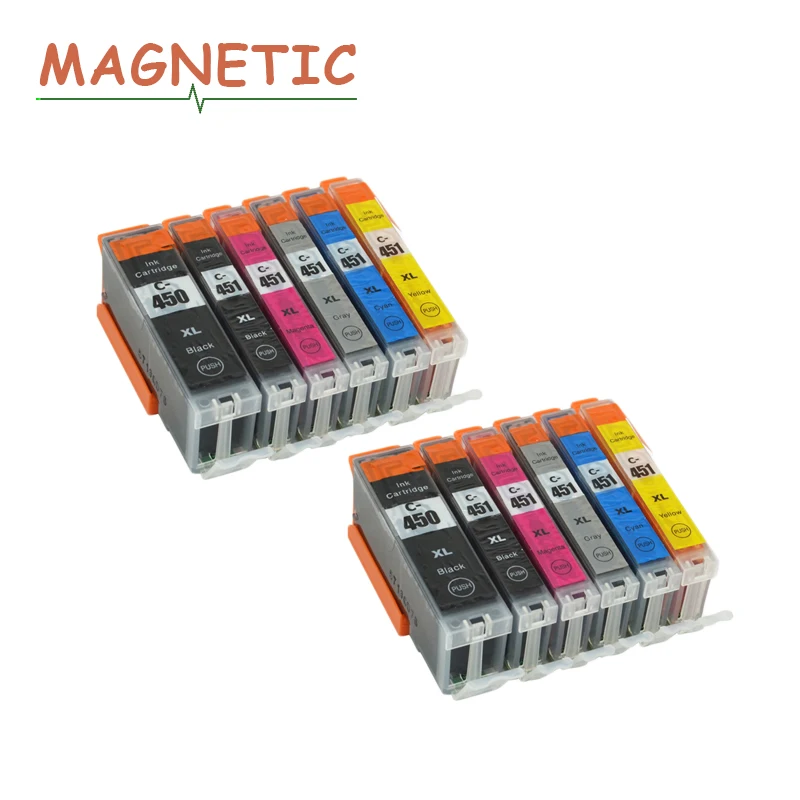 

Чернила для принтера 12X PGI450 CLI451 чернильный картридж для принтера Canon pgi450 cli451 PIXMA IP7240 MG5440 MG5540 MG6440 MG6640 MG5640 MX924 MX724