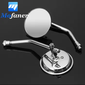 

Classic Retro Motorcycle Round RearView Mirror For Harley Thruxton Bonneville 1 Pair
