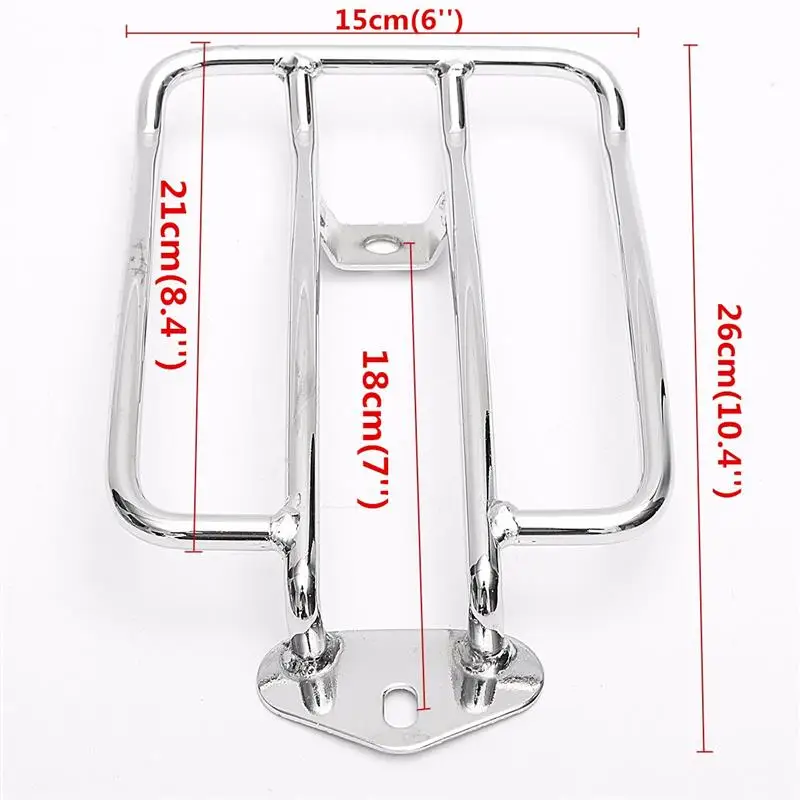 Silver Autobike Motor Luggage Tail Rack for Harley XL883 rear/1200 X4 Portaequipajes porte - bagages