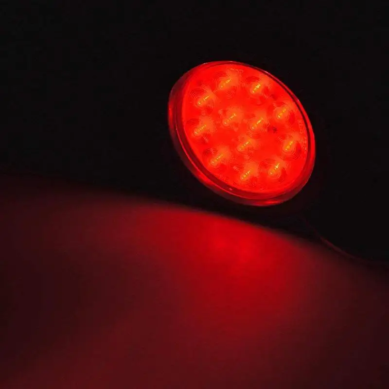 Partol 4 "дюймовый красный 12 светодиодный круглый резервного Хвост Стоп Включите грузовик Light универсальный для самосвалов прицепы тракторов