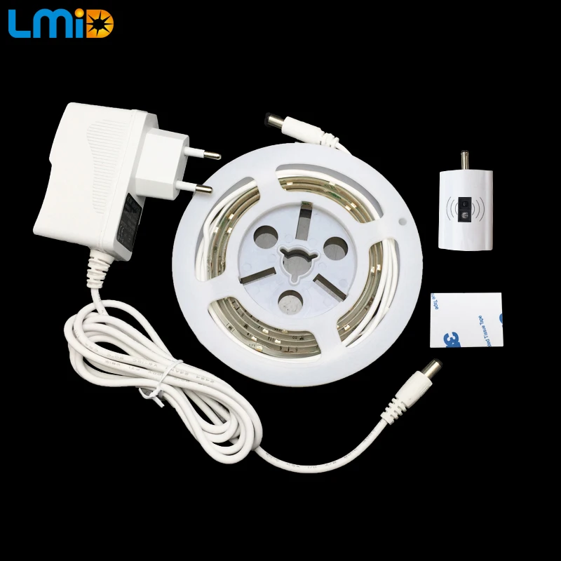 Lmid Flexible LED Hand Wave Sensor Strip Lights SMD2835 Warm White 3000K Bed Light Smart Nightlight