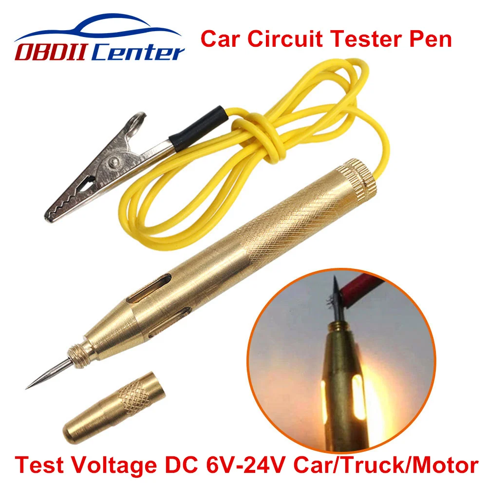

6V 12V 24V Car Circuit Tester Pen Auto Circuit Voltate Test Tool Probe DC 6V-24V Automobiles Motorcycles Trucks Boats Work