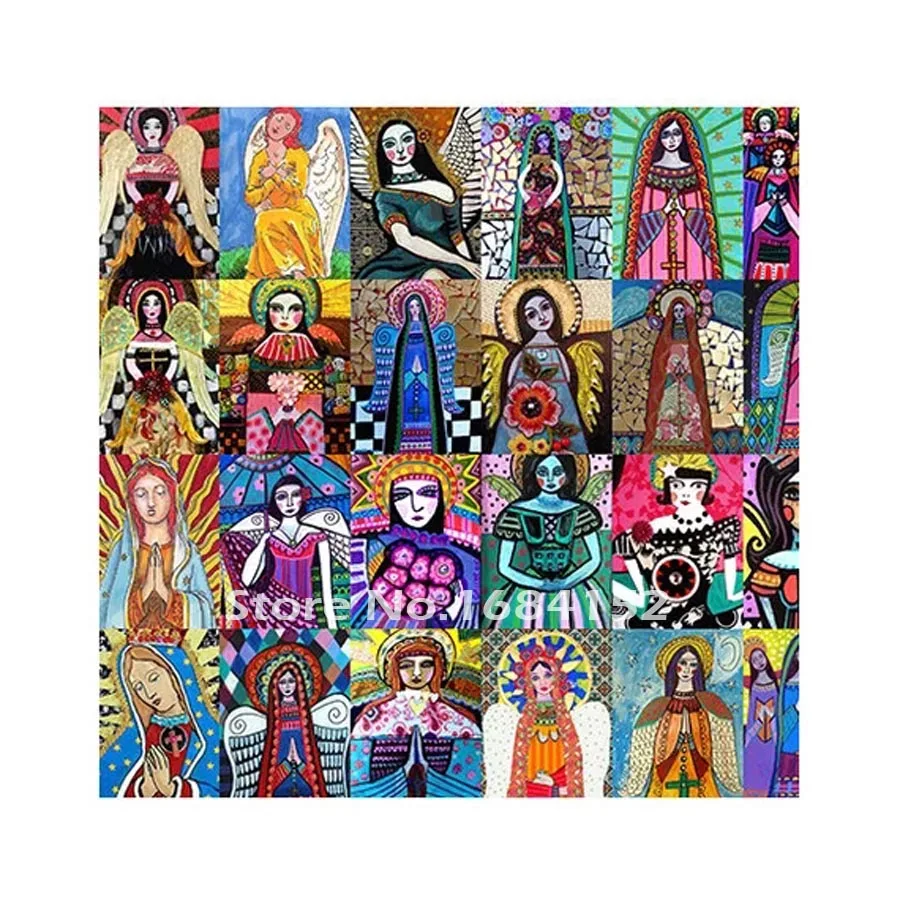 

5d diy diamond painting,diamond,mosaic Diamond embroidery Mexican Folk Art Angels Pictures of rhinestones home decor A313