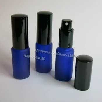 

360 x 15ml Blue Glass Essential Oil with Mist Sprayer, 1/2 oz Frost Blue Glass Essential Oil Perfume Bottle