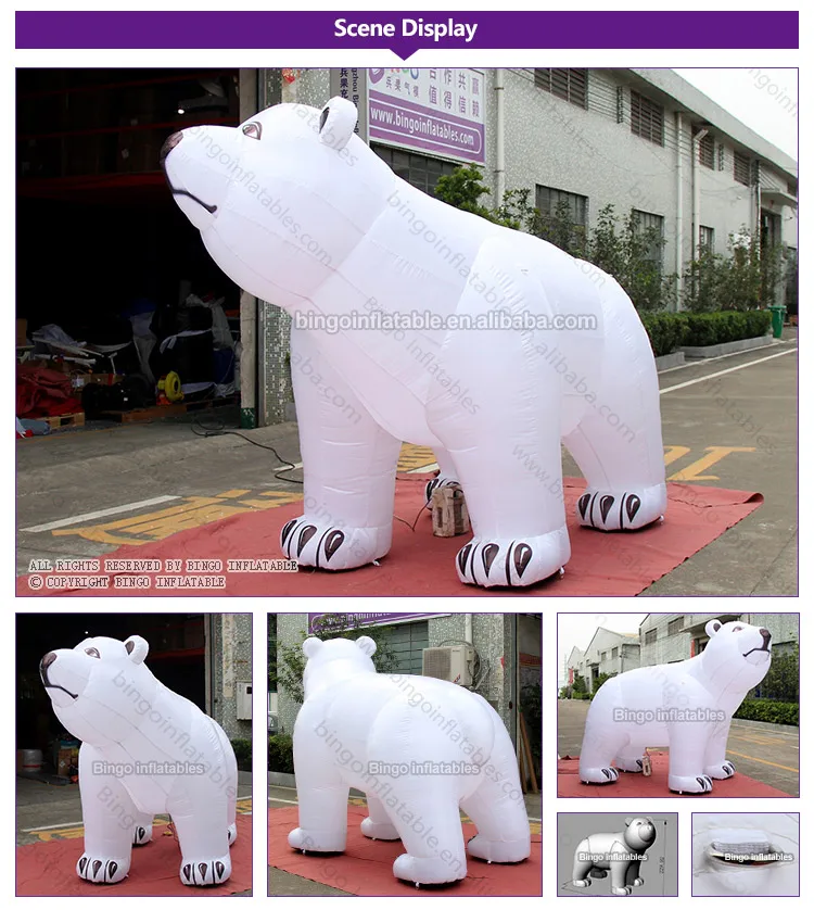 3X2,3 м большой надувной Рождественский полярный медведь/10 футов надувной белый медведь Рождественское украшение/белый медведь-игрушки