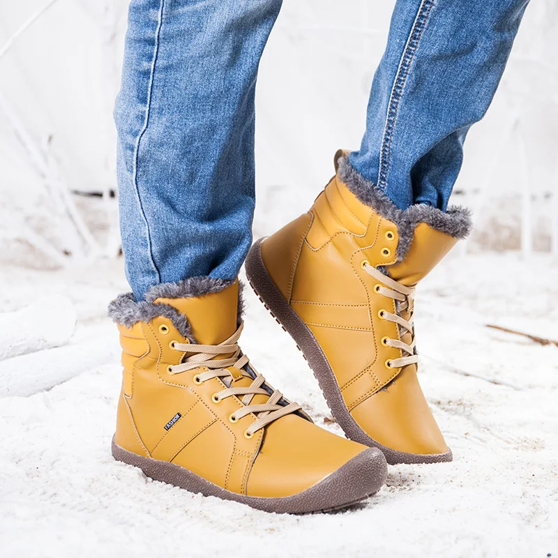 

BZBFSKY Warm Snow Boots Women Waterproof Fur Lined Ankle Booties Non-Slip High Top Winter Outdoor Shoes Plus Size 36-42