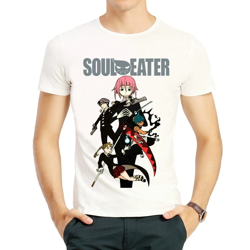 

Soul Eater T Shirt Fashion Anime Whit Color Short Sleeve Soul Eater Logo MAKA ALBARN T Shirt Top Tees tshirt Casual T-shirt