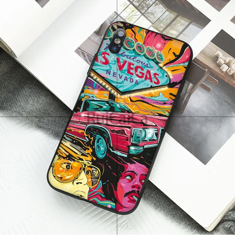 Ruicaica боязнь и отвращение в Лас-Вегасе черный мягкий чехол для телефона Apple iPhone 8 7 6 6S Plus X XS MAX 5 5S SE XR Чехлы для мобильных телефонов