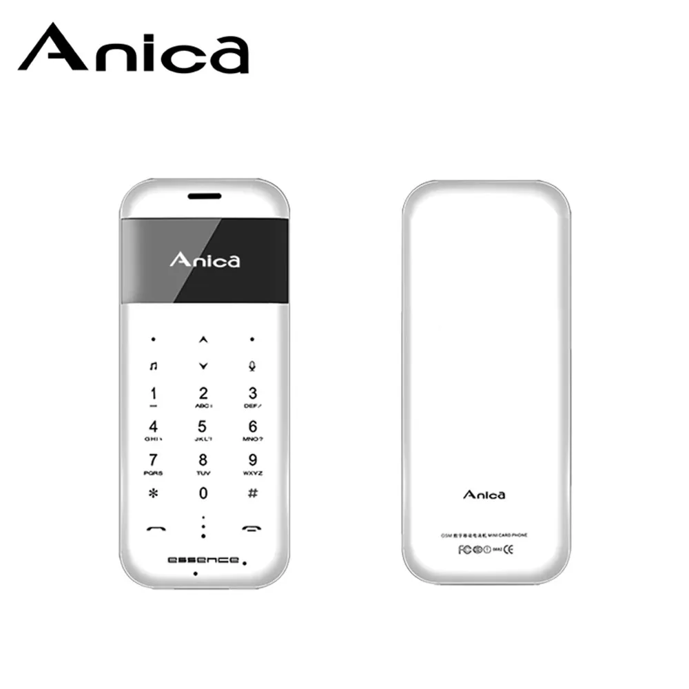 Anica T6 мини мобильный телефон 1," Bluetooth наушник большой звук музыка GSM Telefono разблокированный маленький ультра тонкий вспомогательный телефон завод - Цвет: Белый