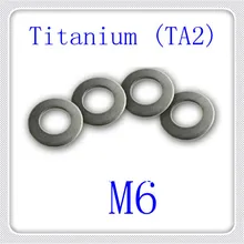 20 шт Высокое качество Титан(TA2) M6 плоская шайба