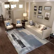 Скандинавский простой геометрический узор коврики ковры для гостиной спальни коврики серый белый диван стол стул Противоскользящие коврики