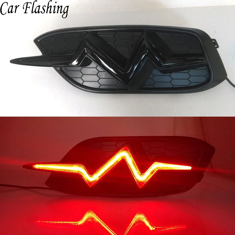 Car Flashing 2Pcs 12V Led rear driving lights for Honda Civic 10th 2017