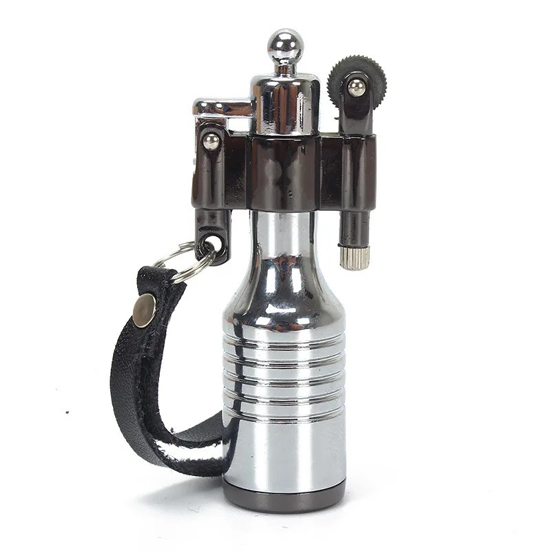 

Outdoor Fire Tool Portable Shackle Lighter Personality Compact Fuel Lighter Kerosene Oil Lighter Refillable Cigarette Metal