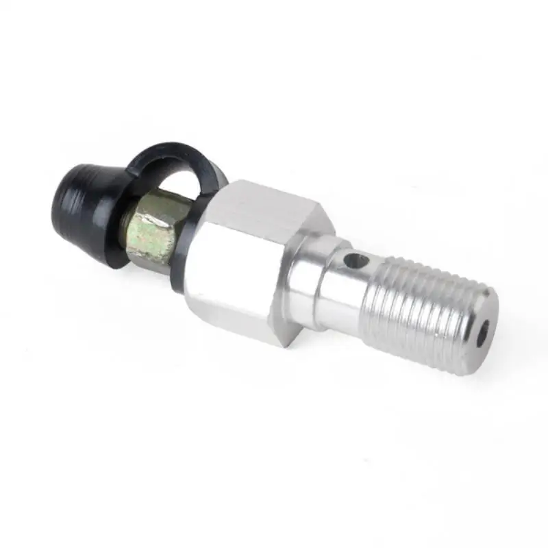 1pc Motorcycle M10x1.25mm Steel Brake Caliper Bleed Screw/Nipple w/Banjo Bolt Universal For Scooter Electrombile Brake Calipers